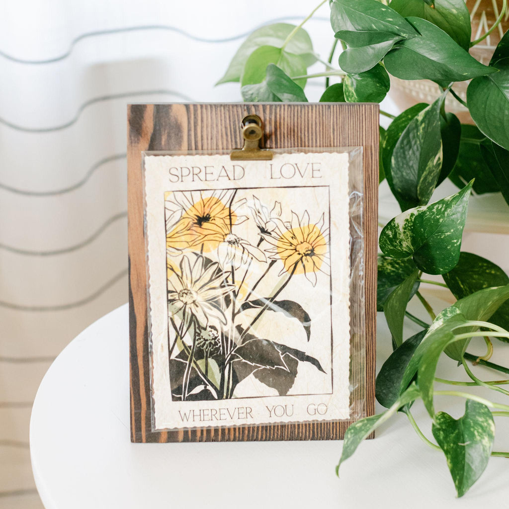 Spread Love Clipboard Sign